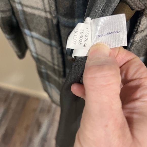 GAP Women’s Plaid Wool Winter Pea Coat Toggle Button Small Y2K Preppy Academia - Picture 7 of 12